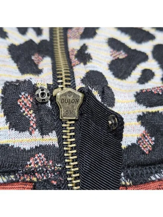 Maeve Anthropologie Multicolor Leopard Back Zip Straight Knee Length Skirt XS - Picture 10 of 11